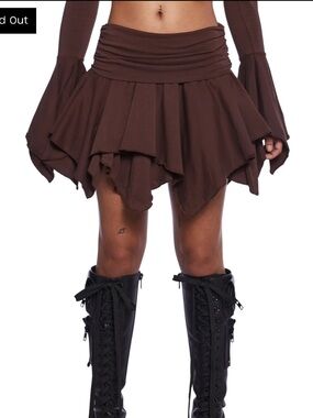 Current Mood Fairycore with Hankerchief Hem Mini Skirt sz XL Dollskill